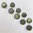 Trachtenknopf mit echtem Perlmutt ❖ oliv