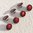 Trachtenknopf mit echtem Emaille ❖ rot