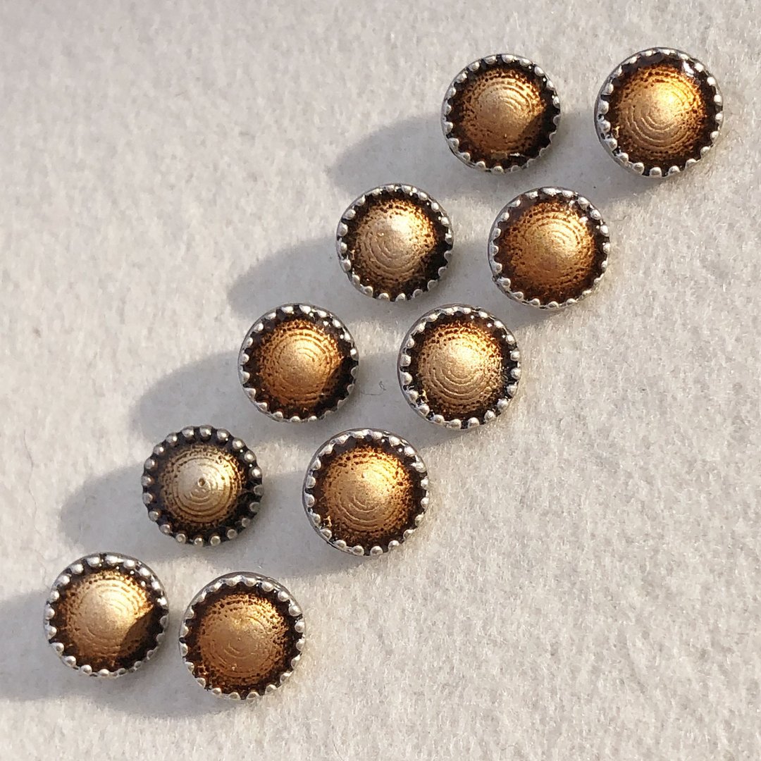 Trachtenknopf mit echtem Emaille ❖ bronze