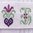 handgesticktes Monogramm ❖ apfel-violett