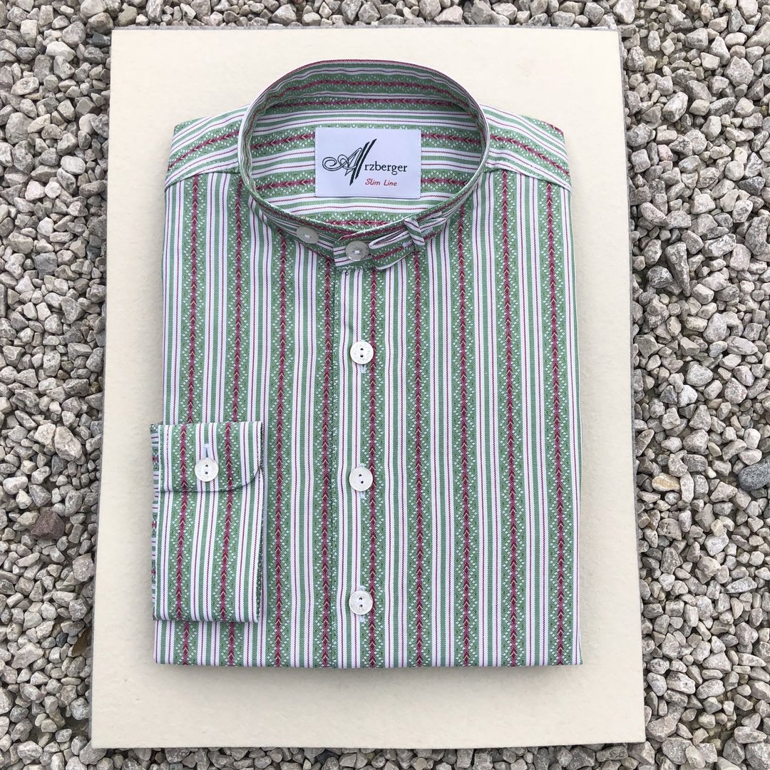 Arzberger Trachtenhemd ❖ Raute hellgrün
