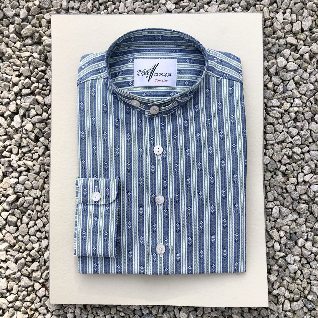 Arzberger Trachtenhemd ❖ blau