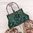 perlenbestickte Handtasche ❖ Rose grün