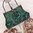 perlenbestickte Handtasche ❖ Rose grün