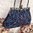 perlenbestickte Handtasche ❖ blau