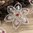 handgefertigte Blütenhaarnadel 3er Set ❖ fuchsia