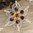 handgefertigte Blütenhaarnadel 3er Set ❖ granat