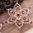 handgefertigte Blütenhaarnadel 3er Set ❖ pink-orange