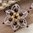 handgefertigte Blütenhaarnadel 3er Set ❖ granat