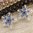 handgefertigte Blütenhaarnadel 3er Set ❖ blau