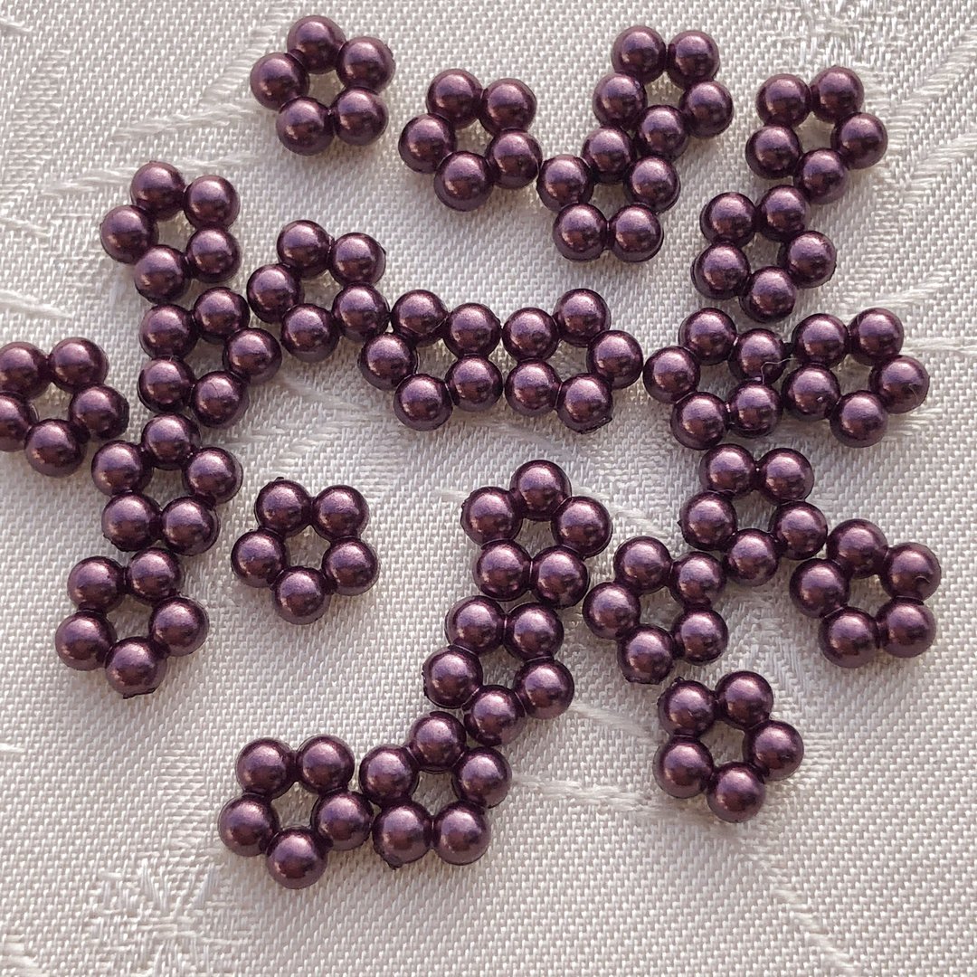 Perlenblume burgund ❖ 5 mm