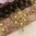 handgefertigte Blütenhaarnadel 3er Set ❖ gold-topas