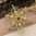 handgefertigte Blütenhaarnadel 3er Set ❖ gold-vanille