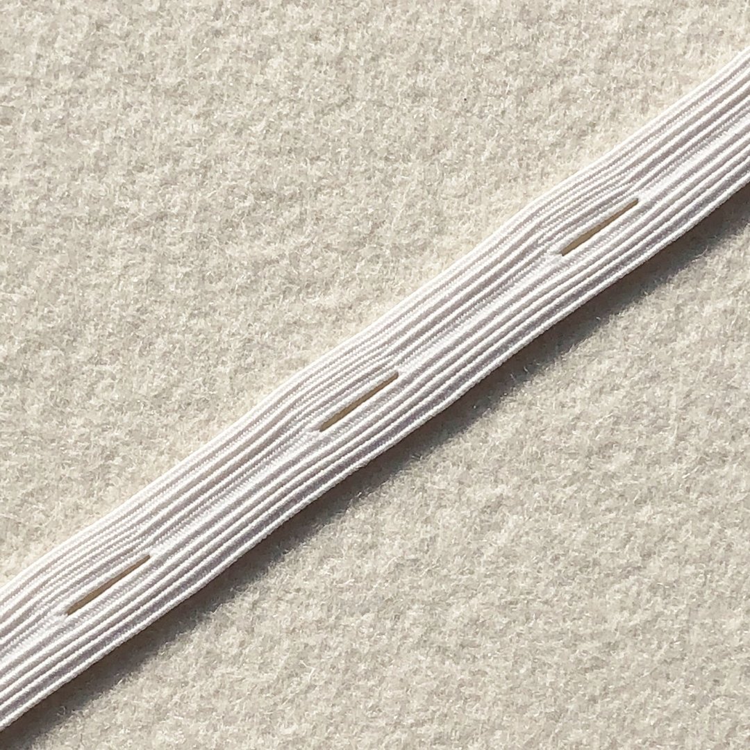 Lochgummiband ❖ weiß ❖ 12 mm