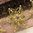 handgefertigte Blütenhaarnadel 3er Set ❖ gold-oliv