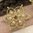 handgefertigte Blütenhaarnadel 3er Set ❖ gold-oliv