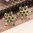 handgefertigte Blütenhaarnadel 3er Set ❖ grün-weinrot