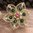 handgefertigte Blütenhaarnadel 3er Set ❖ grün-rosa