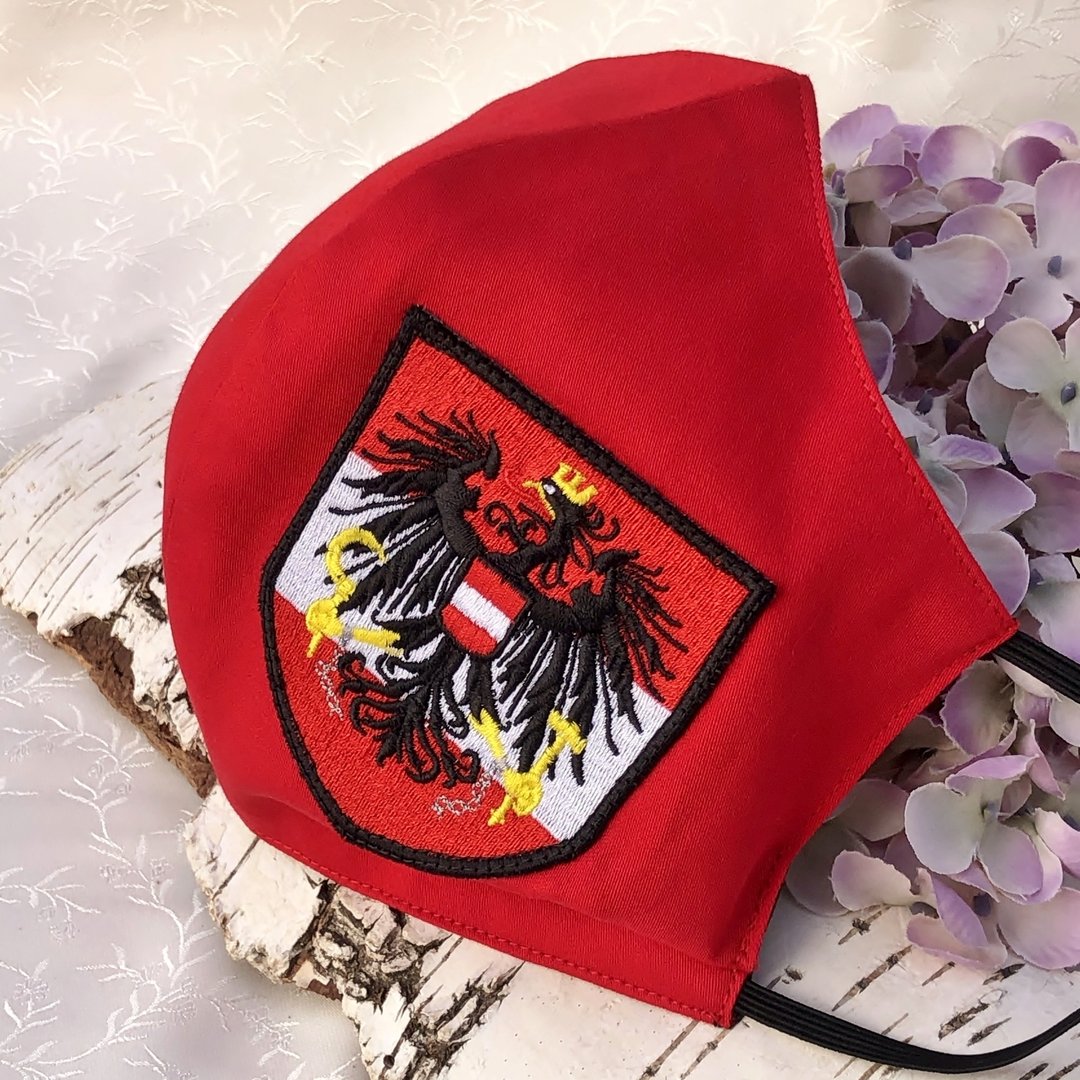 Mund-Nasen-Maske ❖ Österreich rot