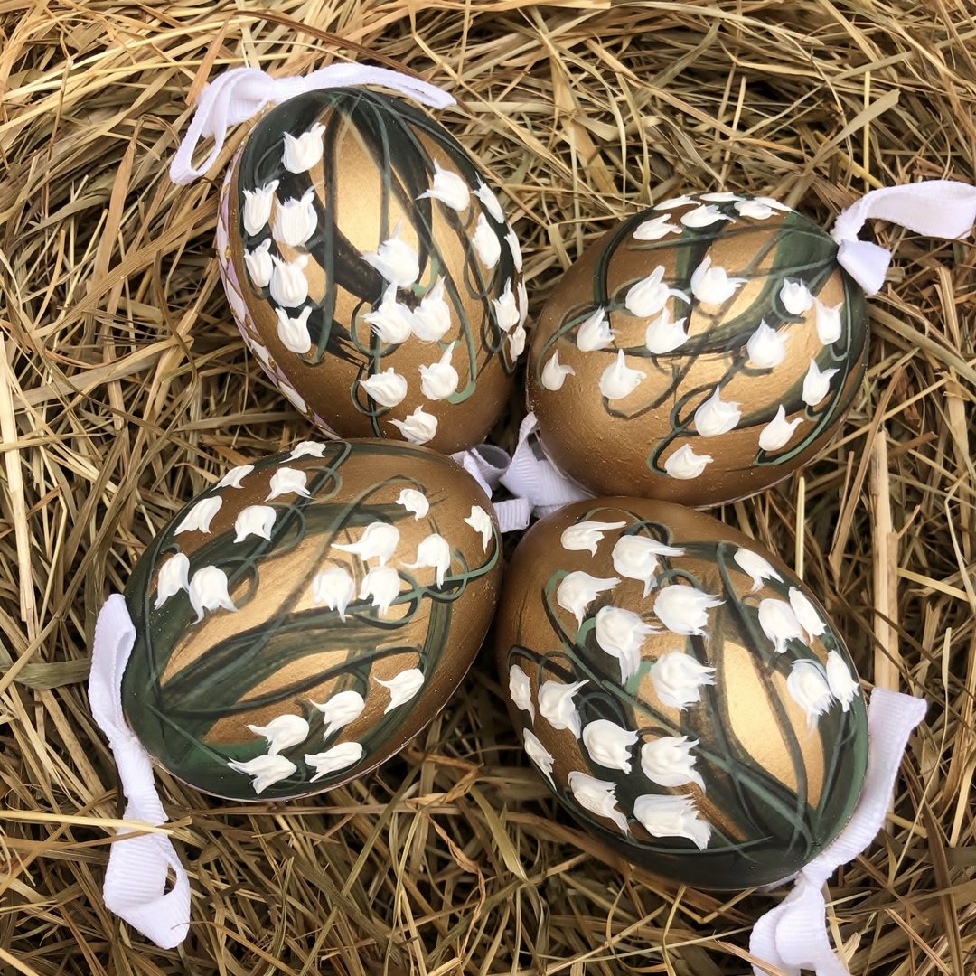 handbemalte Ostereier ❖ Maiglöckchen