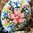 handbemalte Ostereier ❖ Blumenstrauß blau