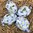 handbemalte Ostereier ❖ Blüten blau