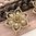 handgefertigte Blütenhaarnadel 3er Set ❖ beige-braun