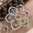 handgefertigte Blütenhaarnadel 3er Set ❖ braun-topas