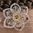 handgefertigte Blütenhaarnadel 3er Set ❖ braun-topas