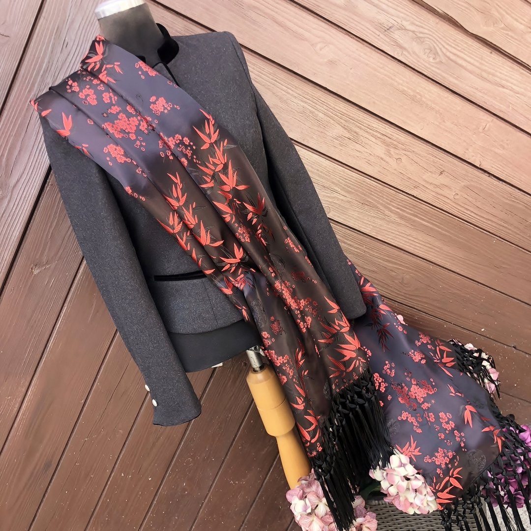 großer Schal ❖ Stola aus Kimonobrokat